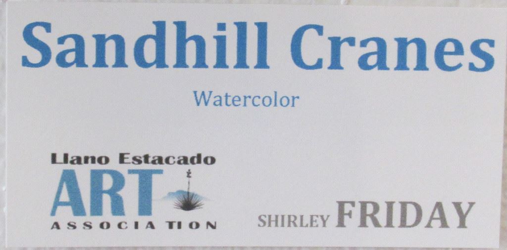 017 Sandhill Cranes Label