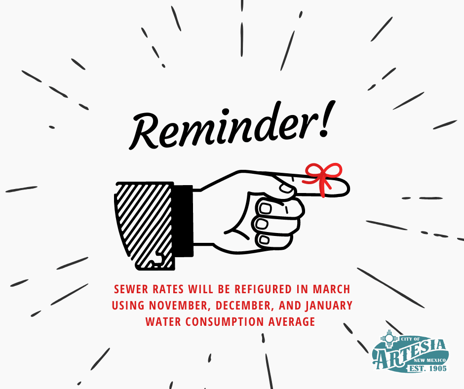 Reminder - Sewer Rates