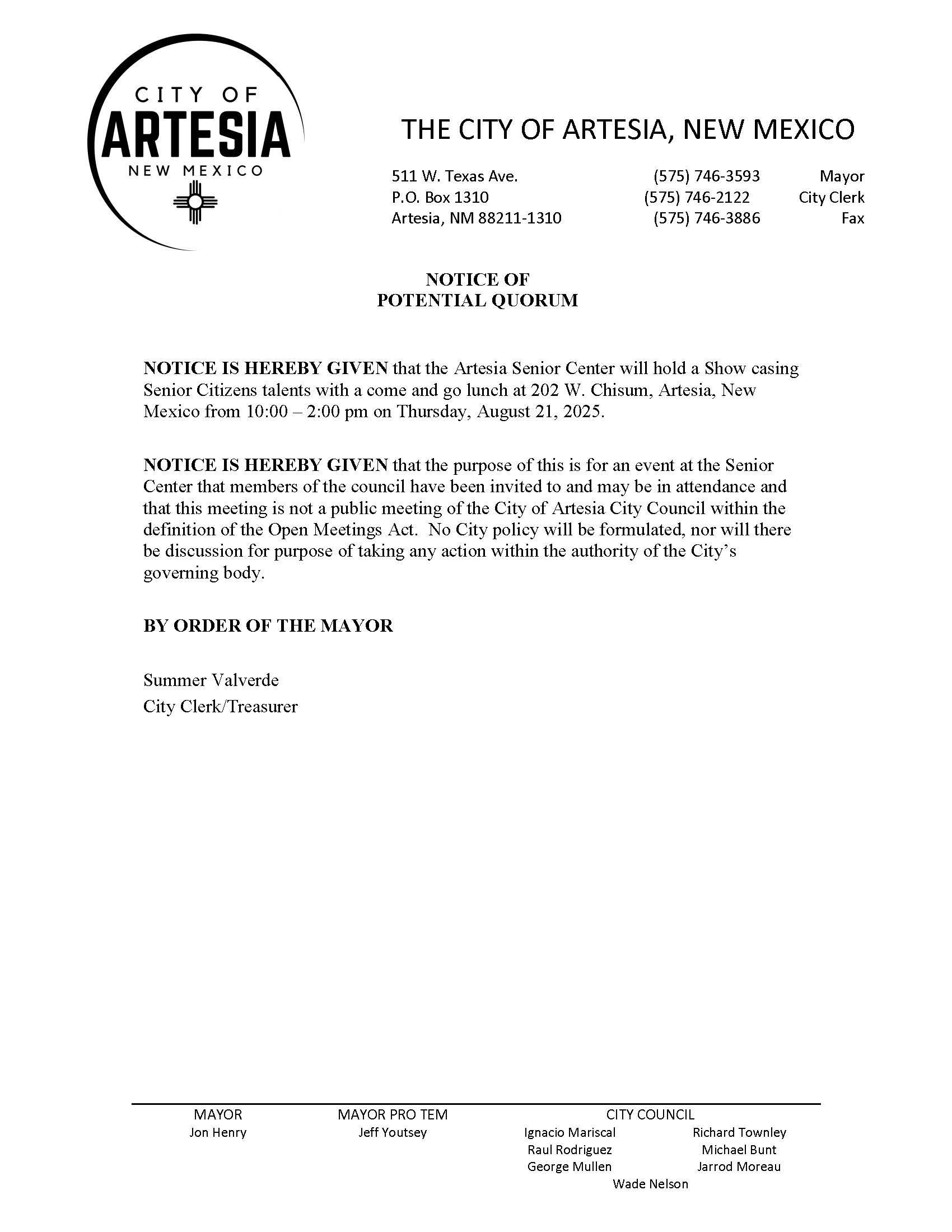 08-21-2025 Notice Potential Senior Center