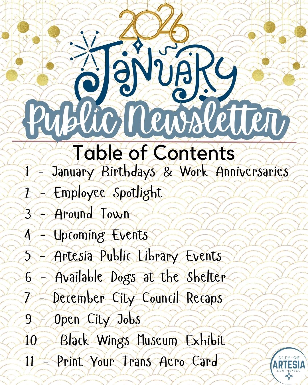 Public January Newsletter